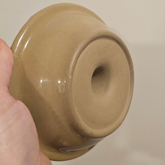 Ceramic Hartstone Pottery Apple Baker Ring Holder‎ Dish Blue and Tan - Picture 8 of 9